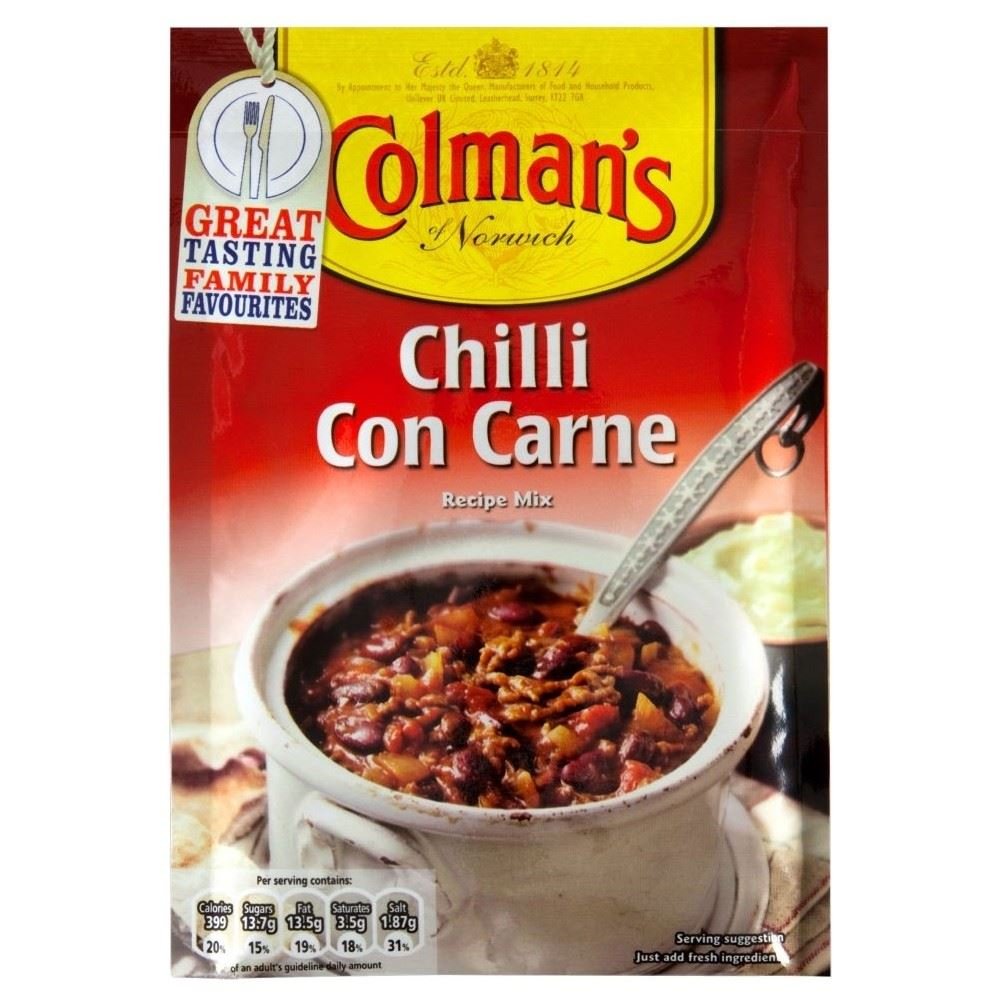 Colman's Chilli Con Carne Sauce Mix (50g) - Pack of 2