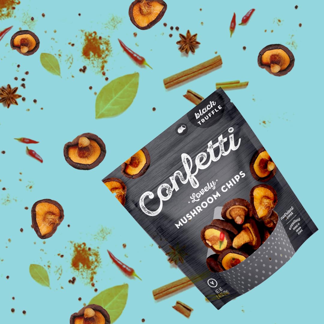 Confetti Snacks Lovely Mushroom Chips (Black Truffle)