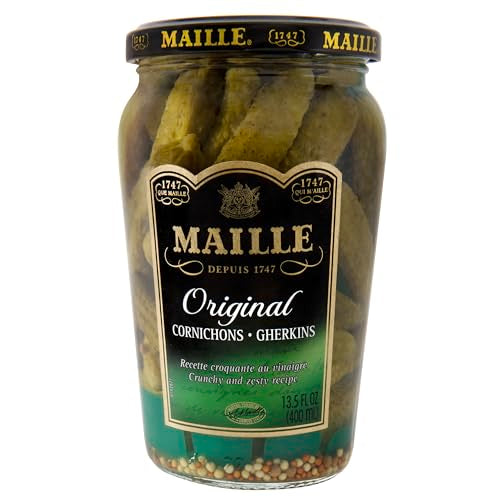 Maille Pickles Cornichons Original The perfect cornichon for garnishing a gourmet sandwich or snacking Product of France 13.5 oz