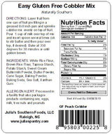 Gluten Free Peach Cobbler Mix 9oz Bag