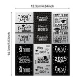 Graduation Party Candy Stickers, 120PCS Class of 2025 Candy Wrappers Chocolate Sticker for Graduations Party Favors