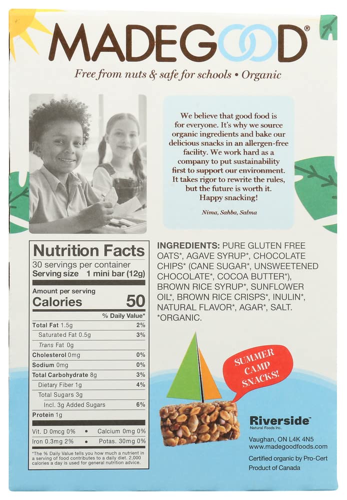 Madegood Organic Chocolate Chip Granola Mini Bars, 12.6 OZ