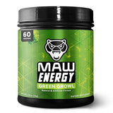 MAW Energy - Energy Drink for Gamers - Simple Powder Mix that Tastes Great - No Sugar - 60 Serving Jar (Green Growl))