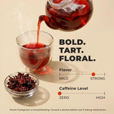 Gya Tea Co Hibiscus Tea Bags (100 Bags) - Caffeine Free - Tart And Refreshing Herbal Tea - No Added Sugar, No Fillers - Hot or Iced - Non-GMO