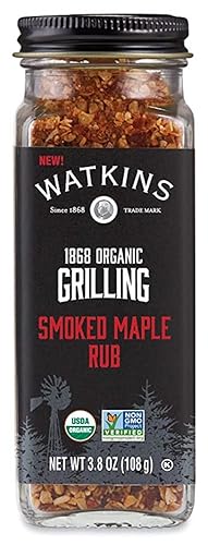 Watkins Organic Grilling Smoked Maple Rub, Non-GMO, Kosher, 3.8 Oz, 1-Pack