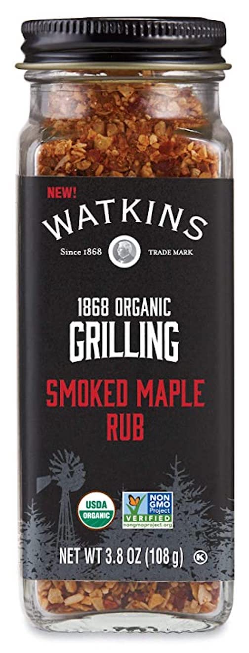 Watkins Organic Grilling Smoked Maple Rub, Non-GMO, Kosher, 3.8 Oz, 1-Pack