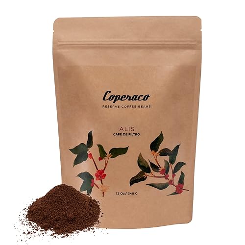 Coperaco Alis, Ground Coffee, Delicate and Complex Drip Coffee Retail, Medium-Dark Roast, 100% arabica, Artisanal, Ideal for Americano, Cold Brew