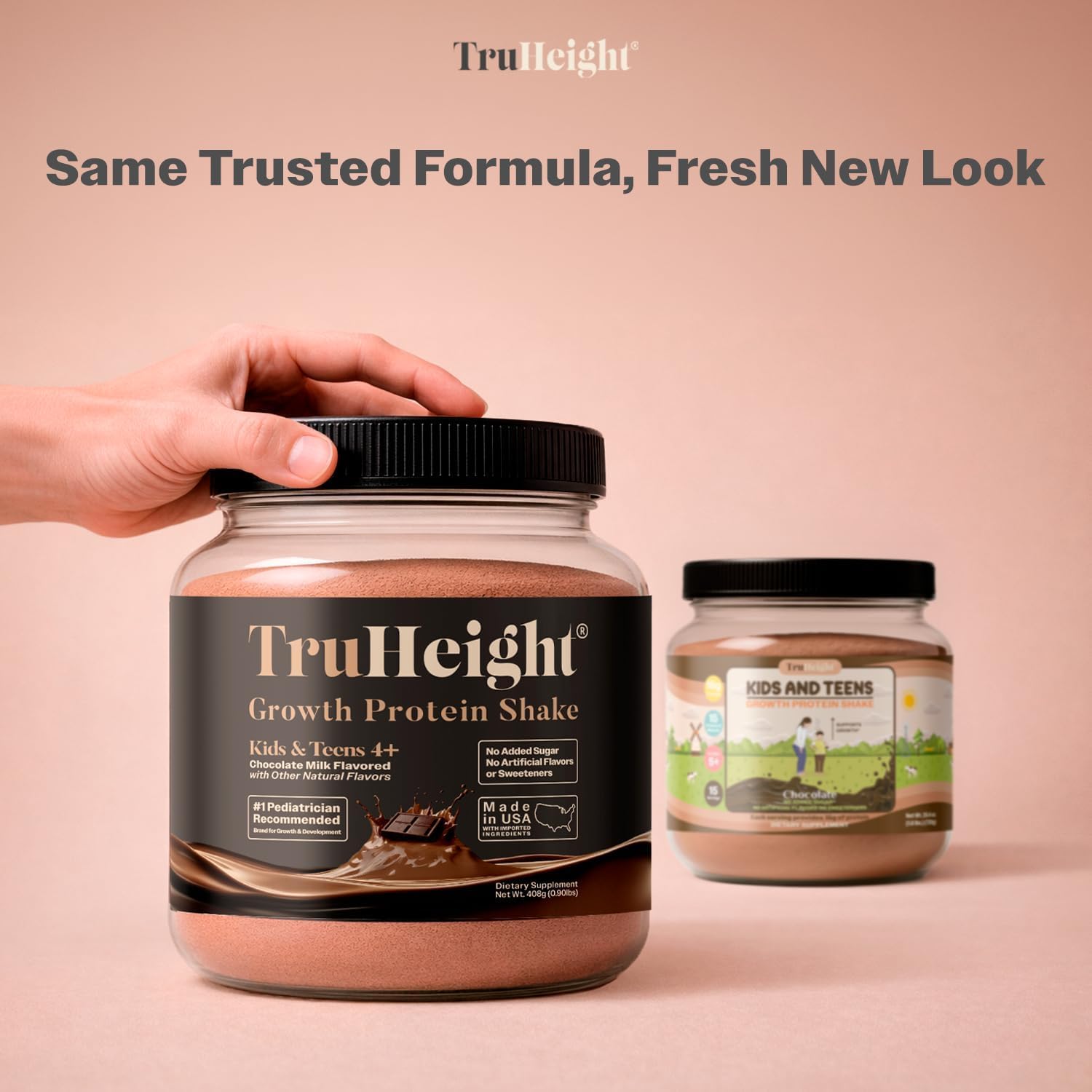 TruHeight Growth Protein Shake (Chocolate Milk Flavor, Whey) Tall Nutrition for Natural Growth & Development - Protein Powder for Kids & Teens, Weight