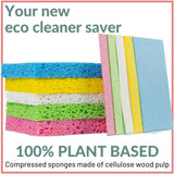 bioGo 30 Pack Compostable Pop-Up Sponges - Expanding, Non-Scratch, Plant-Based Dish - Bulk Color - Pop Up Sponge - Kitchen
