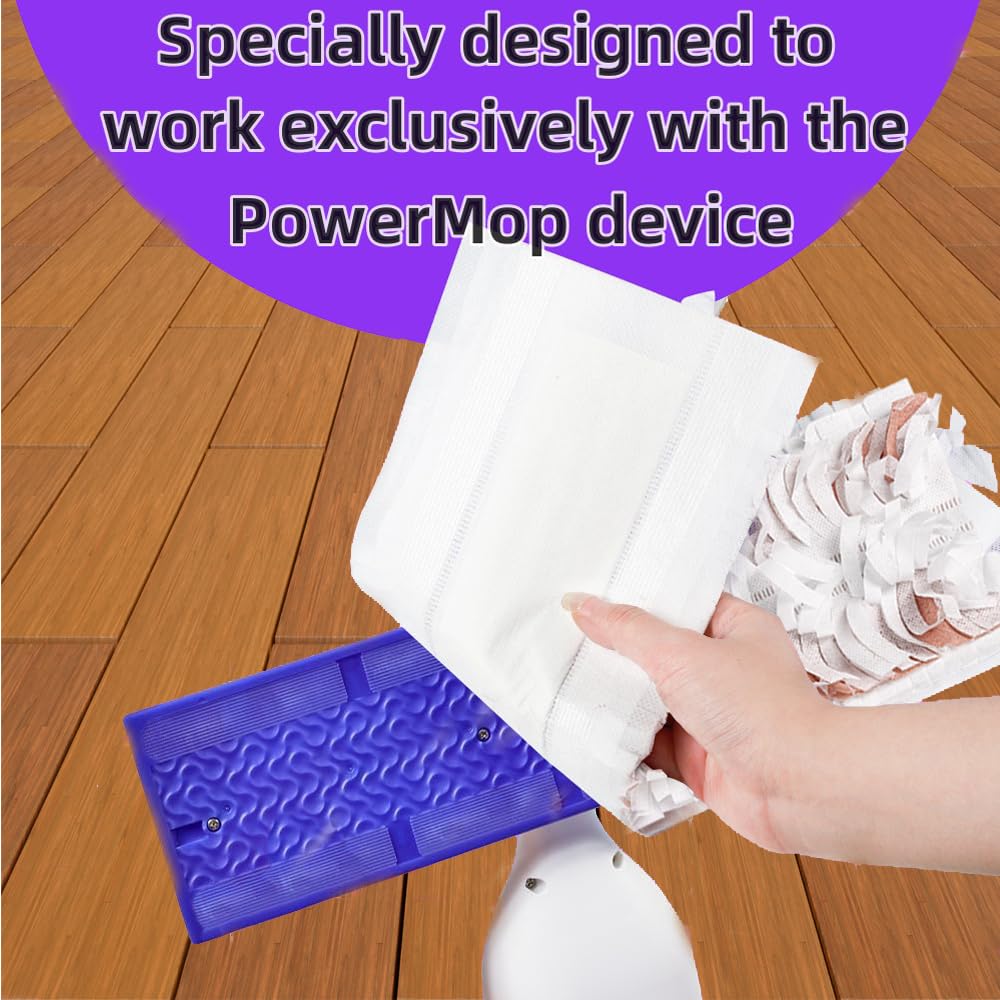 Disposable Mopping Pad Refills for PowerMop Multi-Surface,Wood Mopping Pad Refills for Floor Cleaning, 10 Count (Purple 5+Brown 5)