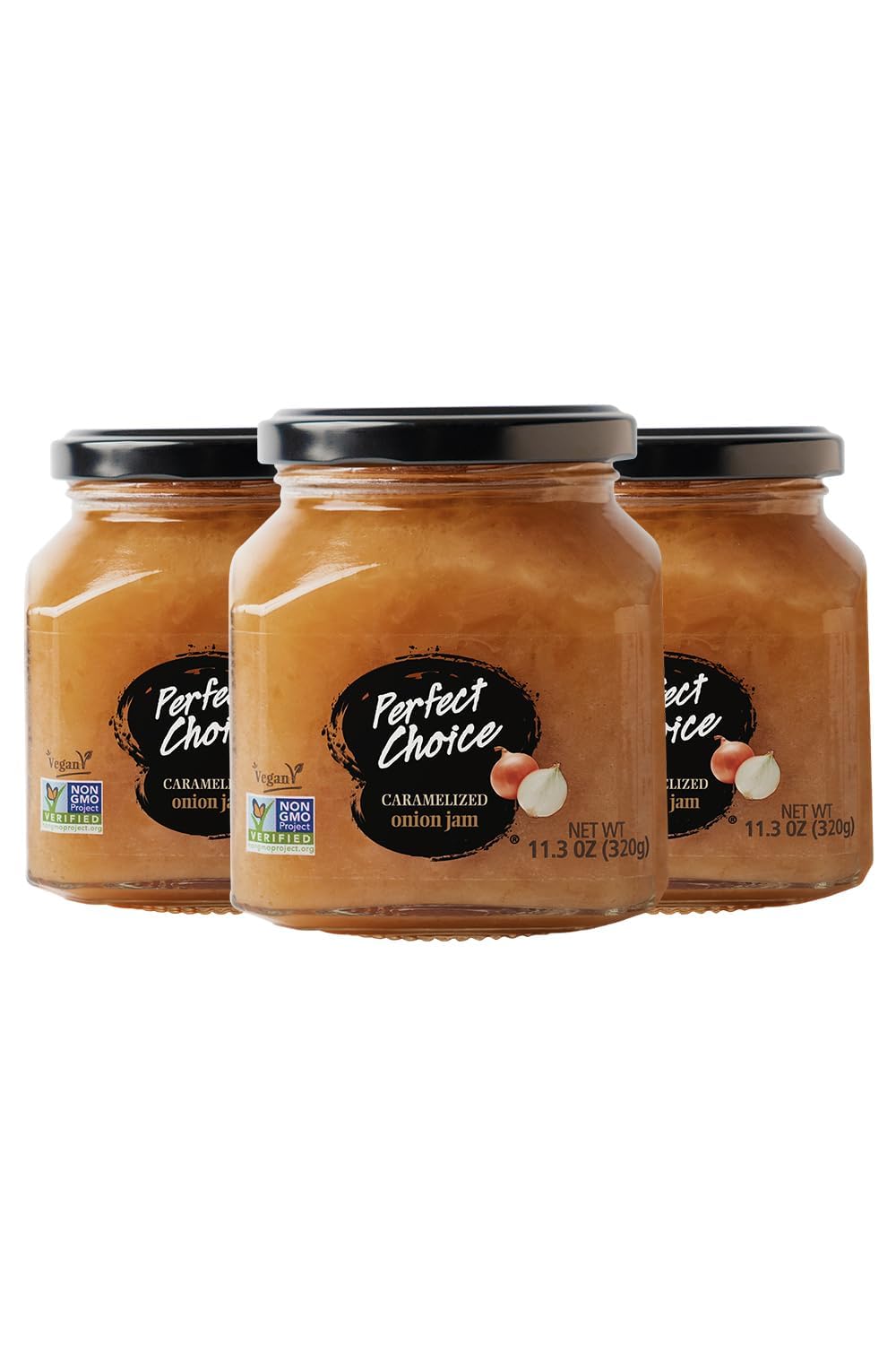 Perfect Choice Caramelized Onion Spread - Gourmet Sweet Savory Onion Jam, Ready-to-Use Cooking Sauce & Sandwich Spread, Perfect for Burgers Cheese