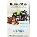 Bigelow Benefits Herbal Tea (Pack of 2) Cinnamon & Blackberry Herbal Tea, 18 Count (Pack of 2)