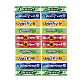 Bulk Bites Wrigley's Chewing Gum Assortment 40 Packs - 8 of Each (5 Flavors) Doublemint, Spearmint, Juicy Fruit, Big Red, Winterfresh Bulk