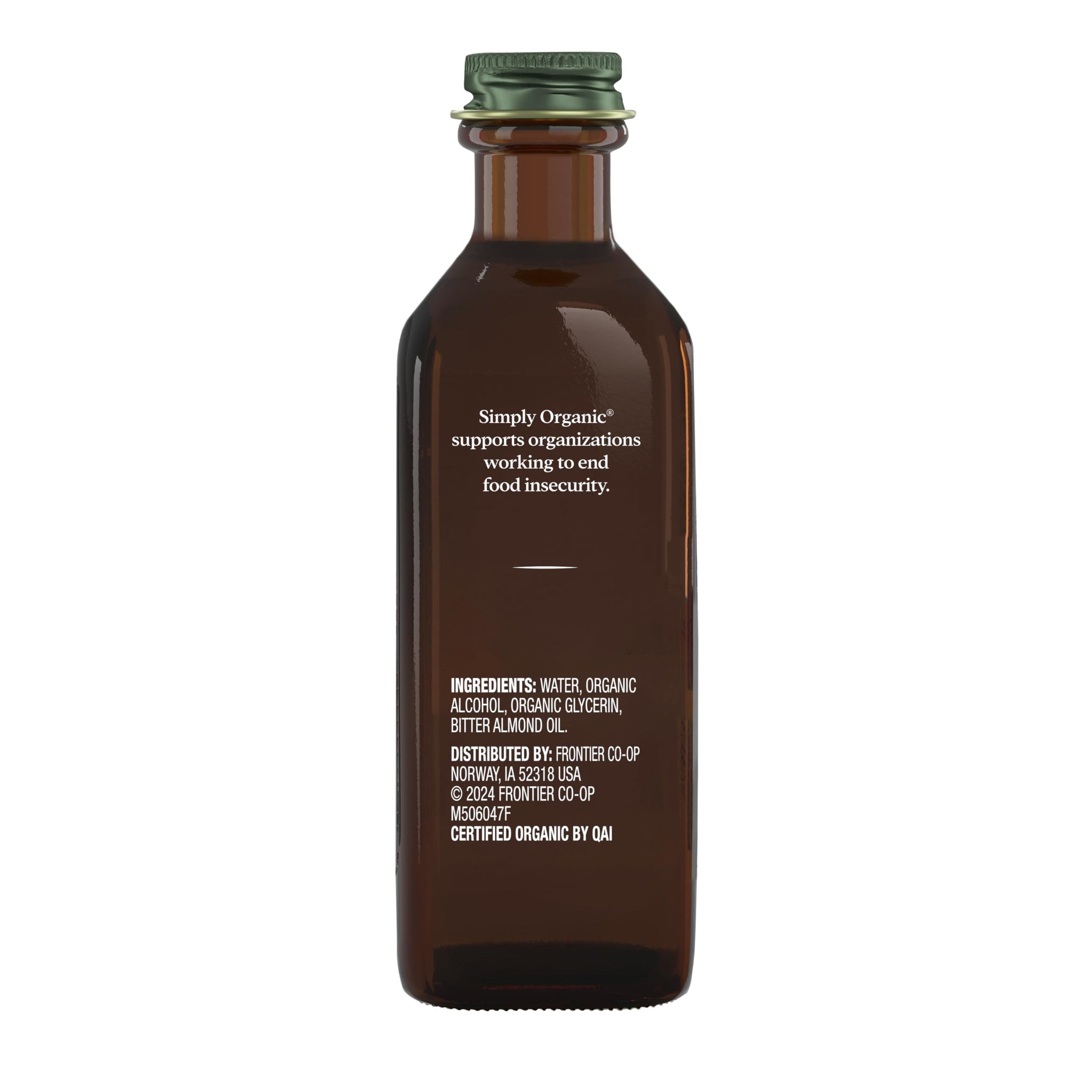 Simply Organic Almond Extract, 4 Ounce Glass Jar, Warm Sugar-free Vegan Flavor for Desserts, Coffee and Smoothies
