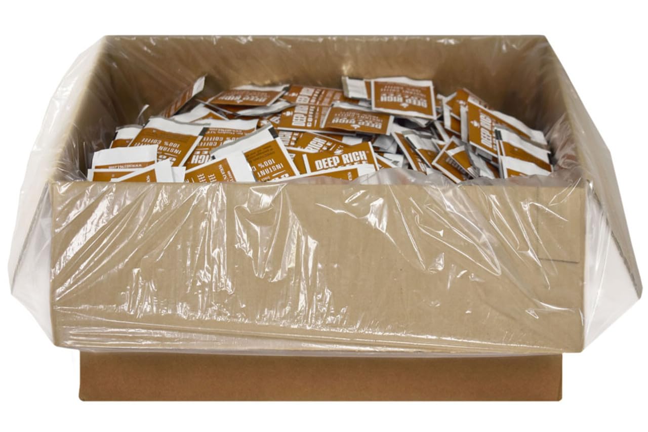 DEEP RICH Instant Coffee 1000-count Single Serve 1.4 gram packets