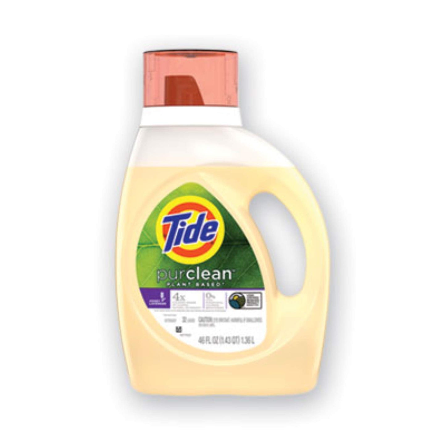 Tide Purclean plant based liquid laundry detergent, honey lavender, 32 loads, 46 Fl Oz
