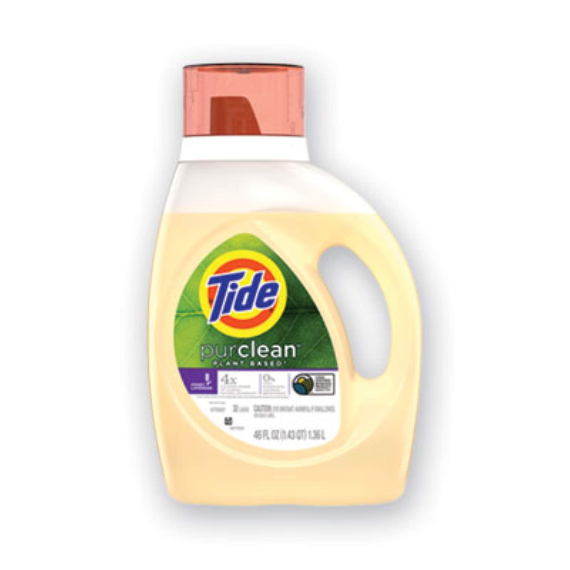 Tide Purclean plant based liquid laundry detergent, honey lavender, 32 loads, 46 Fl Oz