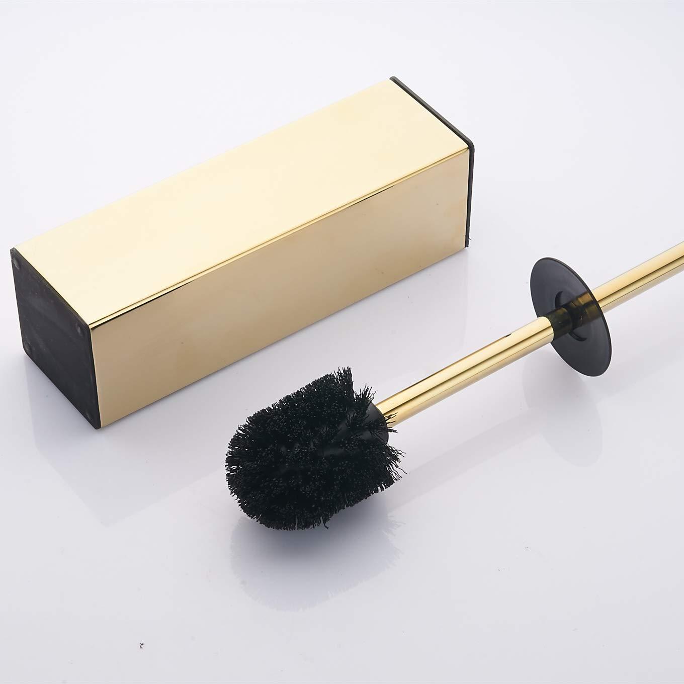 BGL Freestanding Solid Stianless Steel 304 Toilet Bowl Brush and Holder for Bathroom Storage and Organization - Space Saving, Sturdy, Deep Cleaning