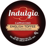 Indulgio Cappuccino, English Toffee, 12-Count Single Serve Cup for Keurig K-Cup Brewers