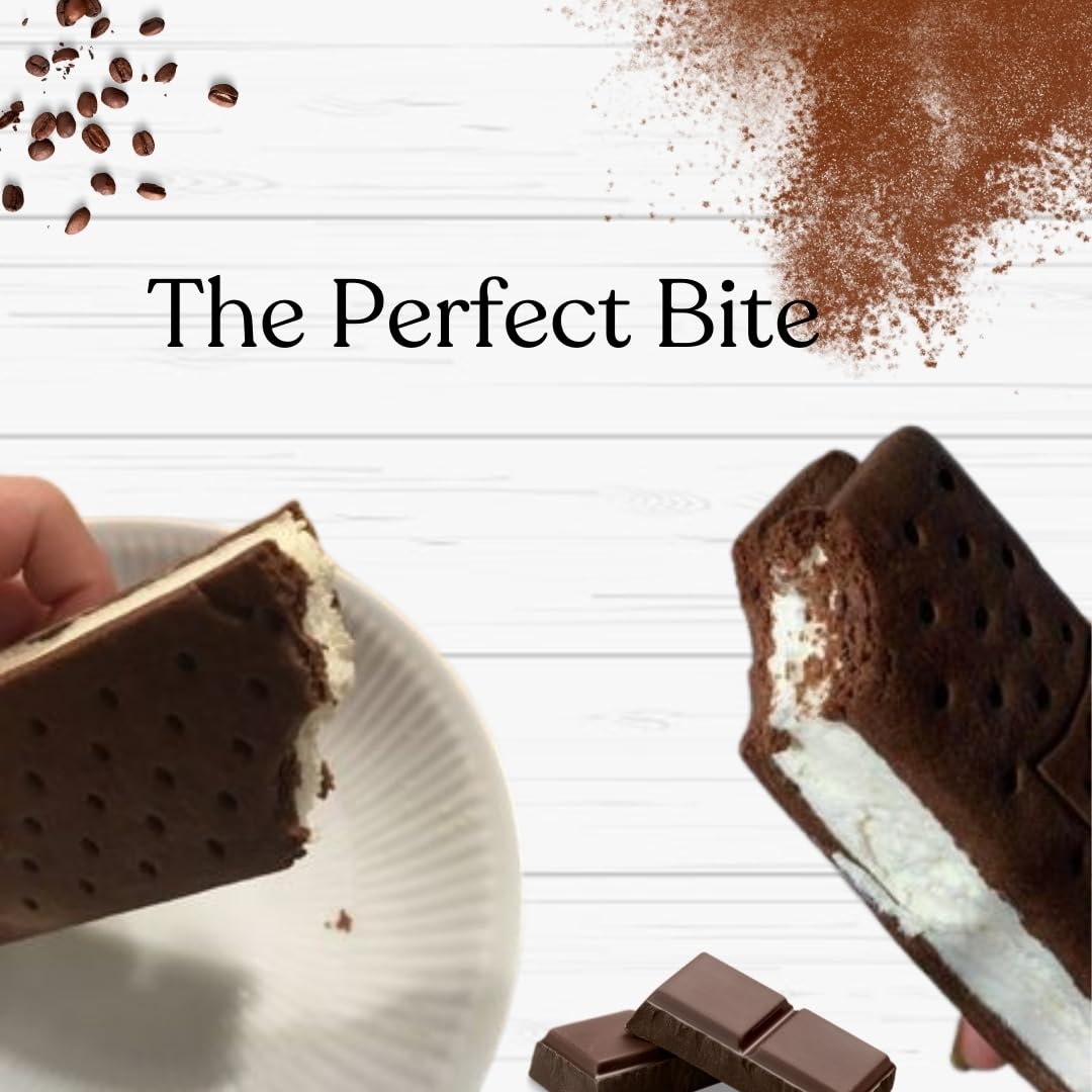 Jellybean Foods Ice Cream Sandwich Wafers - Crispy Chocolate Wafers For Ice Cream Sandwiches - Rectangular Sandwich Wafers - Chocolate Cookies