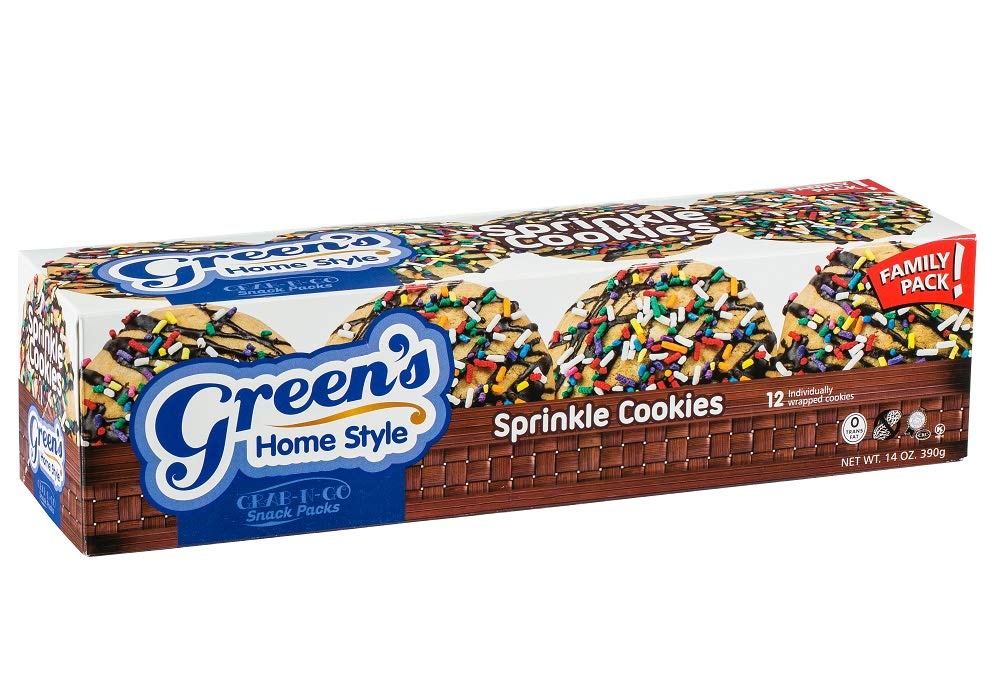 Green's Kosher Individually Wrapped Sprinkle Cookies - Package of 12