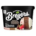 Breyers Original Ice Cream for a Delicious Frozen Treat Vanilla Chocolate Strawberry Made with 100% Grade A Milk and Cream, 48 Oz