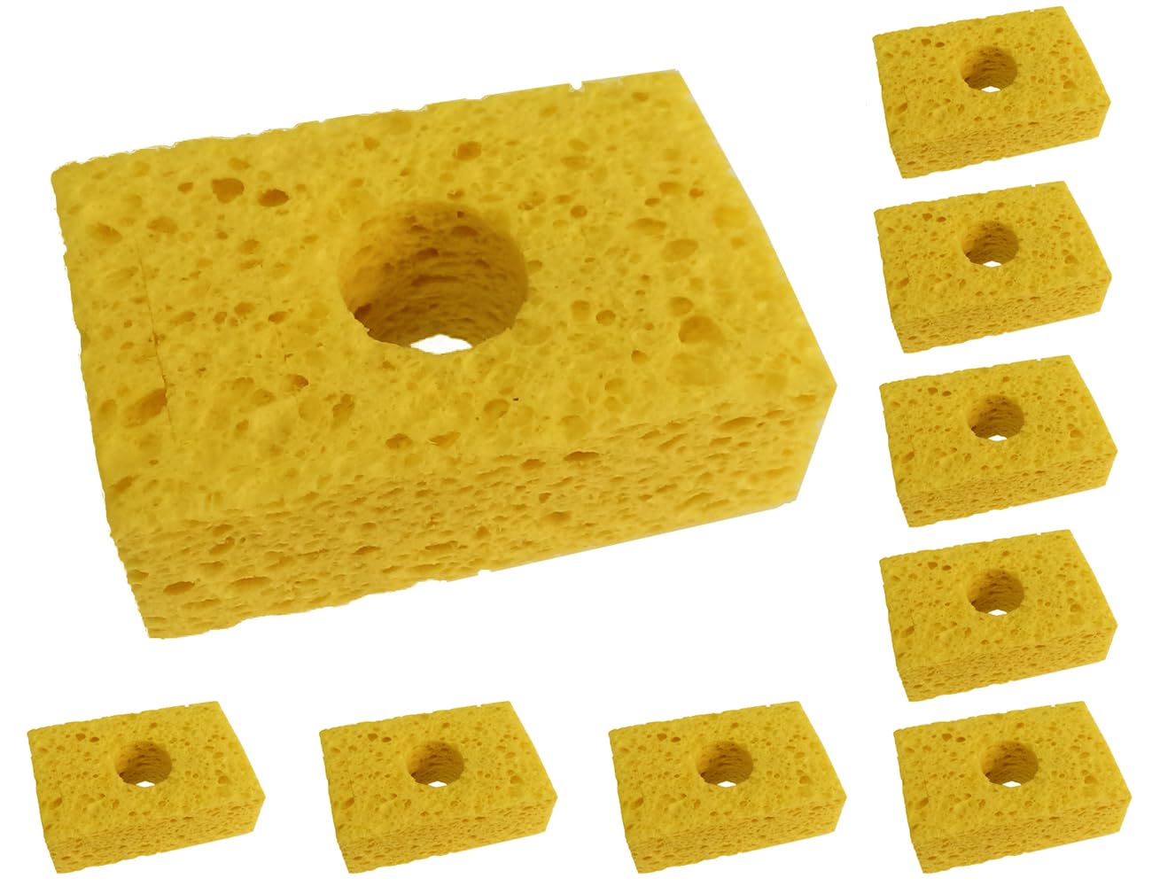 Thermaltronics SPG-10 Yellow, Soldering Sponge, (3.2" X 2.1") (10 Pack) interchangeable for Metcal AC-Y10