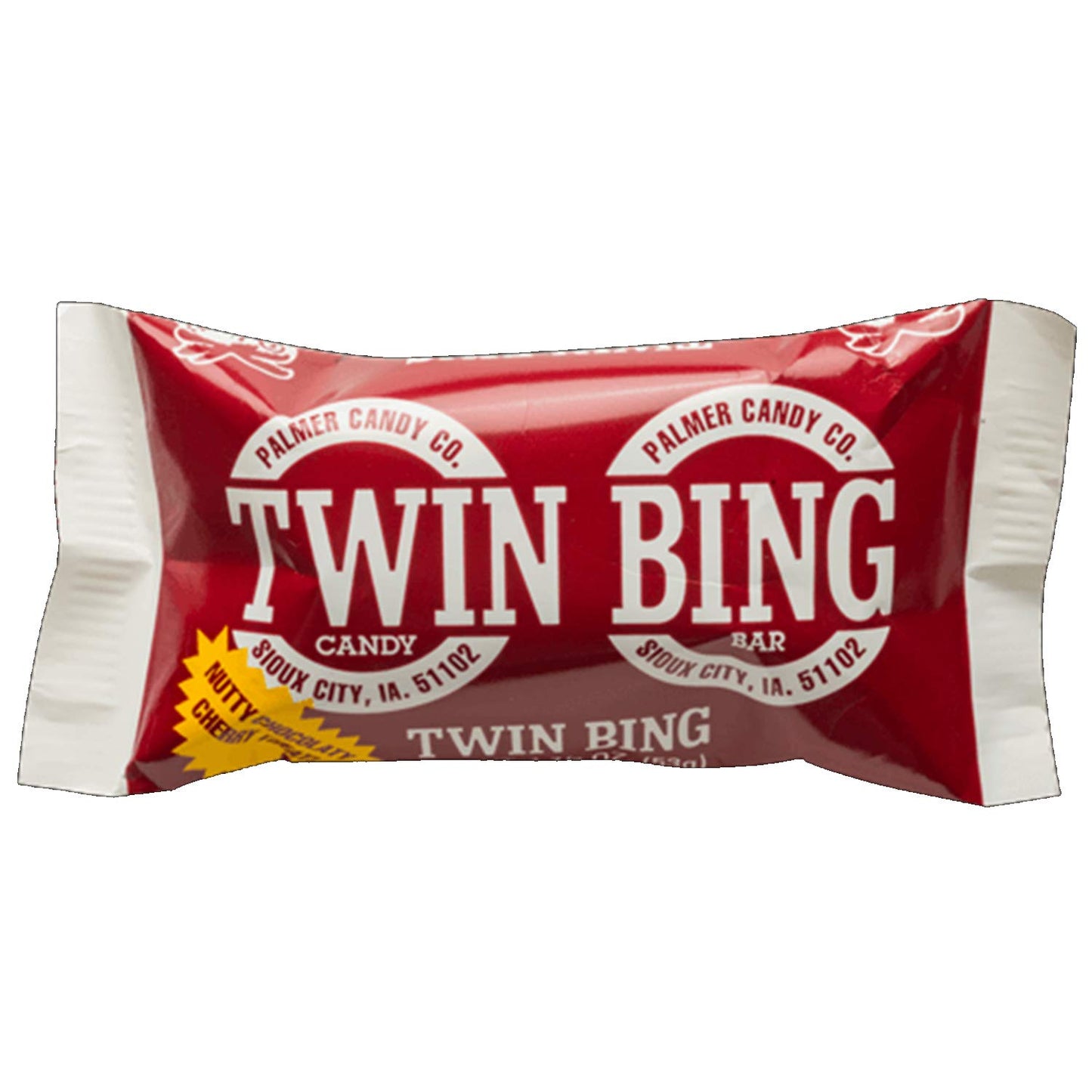 Palmers Twin Bing Candy Bars - (12-Pack) - Chocolate Covered Cherry Nougat Candy Bar