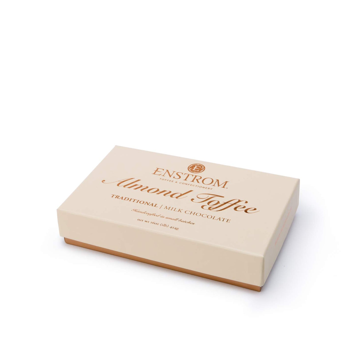 Enstrom Milk Chocolate Almond Toffee 1lb box | Handcrafted | Gluten Free | Kosher Dairy | All Natural
