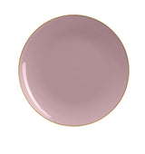 LUXE PARTY NYC Plastic 30 Pack Dinnerware Plates | Disposable|10.25"| Dinner Plate|Partyware| Party Supplies | Holidays | Mauve and Gold