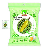 Biskio Brand, Milk Soft Candy Durian Flavor 100 tablet, Size 380g