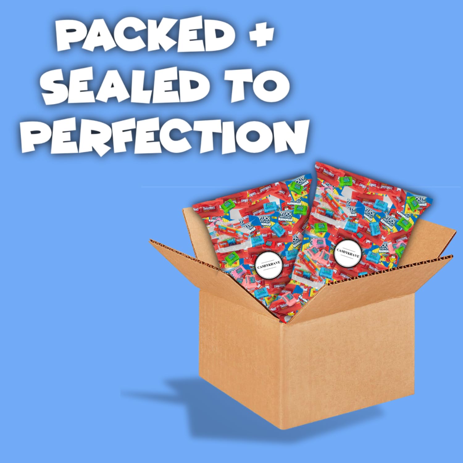 CandyKrave Candies with 6 Pounders pack of 4 Gummies Sweets Assortment Bulk Candy Variety Pack Individually Packed (Twizzlers Rainbow and Strawberry