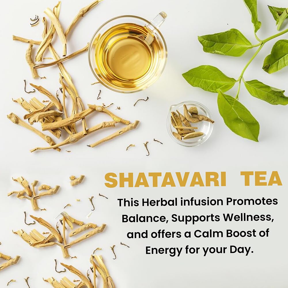Shatavari root Tea Cut 100 g | Cut & Sifted for Herbal Tea | Organic Asparagus Racemosus from India| Premium Naturally Dried Shatavari root (Shatavri