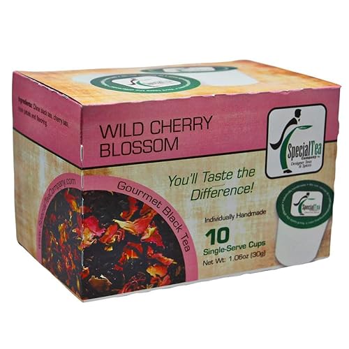 Special Tea Company Wild Cherry Blossom Black Tea Single Serve Cups (Pack of 10)