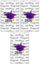 60 Graduation Cap Party Class of 2026 Miniatures Candy Bar Wrapper, (Set of 60) Mini Candy Chocolate Bar Stickers, Congrats Grad Labels, Candy Not