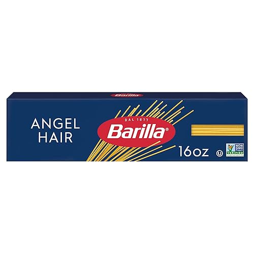 Barilla Angel Hair Pasta, 16 oz. Box - Non-GMO Pasta Made with Durum Wheat Semolina - Kosher Certified Pasta