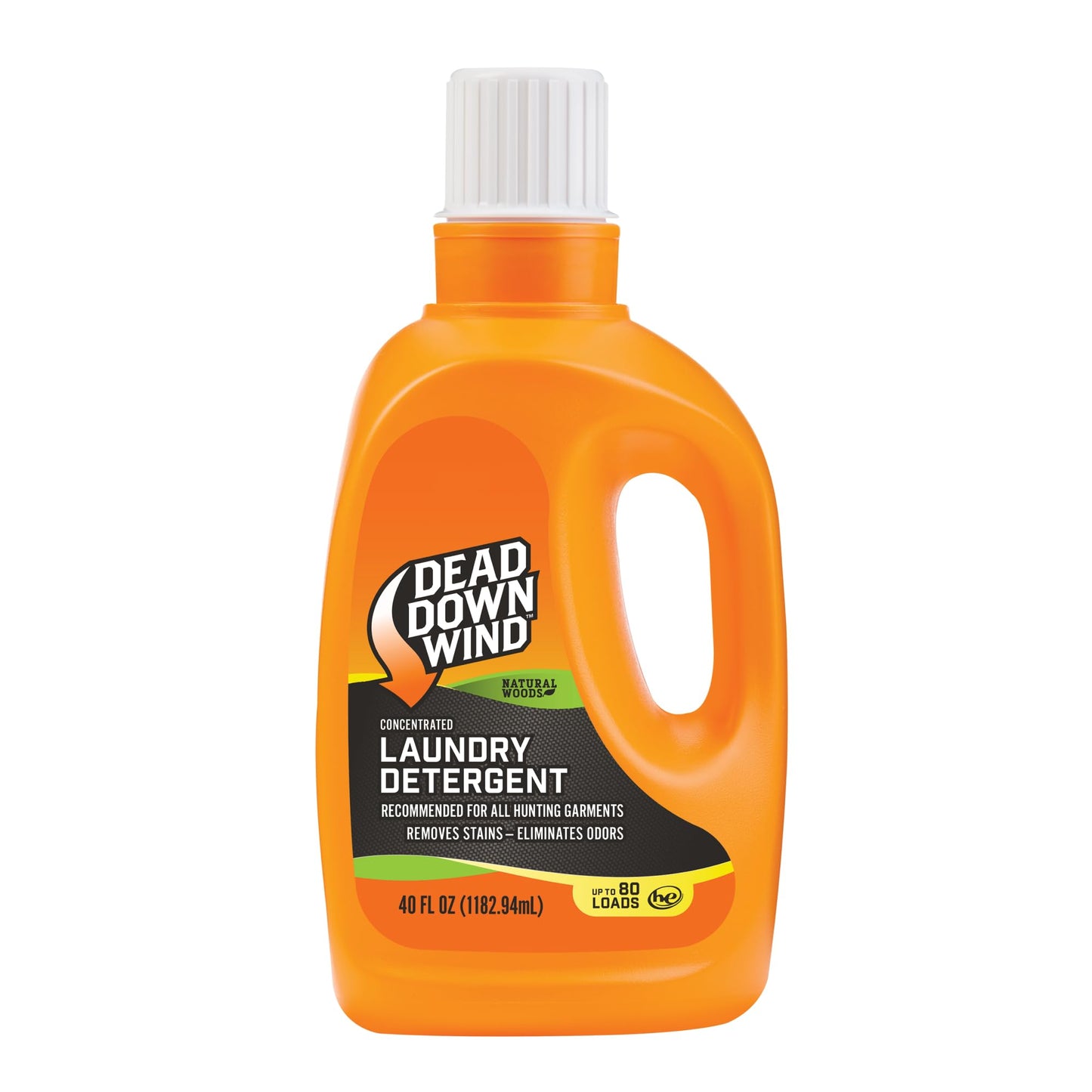 Dead Down Wind Laundry Detergent | 40oz Bottle | Natural Woods | Gentle Odor Eliminator + Stain Remover for Hunting Accessories, Gear and Clothes