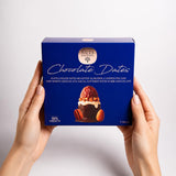 Nuts Factory Chocolate Dates - Dark Chocolate Covered Dates with Roasted Almonds, Candied Pecans & White Chocolate Sauce, Gourmet Stuffed Dates