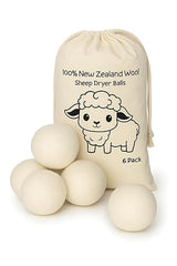 Natural Wool Dryer Balls | Reusable Natural Fabric Softener | Reduces Wrinkles & Drying Time | Large Dryer Balls is a Better Alternative to Plastic