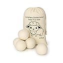 Natural Wool Dryer Balls | Reusable Natural Fabric Softener | Reduces Wrinkles & Drying Time | Large Dryer Balls is a Better Alternative to Plastic