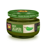 Louisiana Pepper Exchange Green Jalapeno Pepper Puree Sauce Salsa, Hot Spicy Flavor Seasoning, Plant-Based, Gluten-Free, Replaces Diced Jalapenos, 4