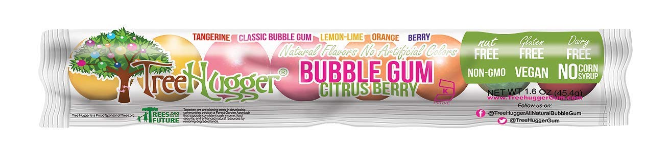 Tree Hugger Gumballs - Citrus Berry - 8 Count Tubes - 1.6 Ounce - Case of 12, United States, 12 Count