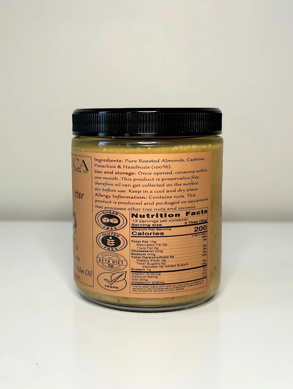 Premium Mixed Nut Butter, Single Ingredients, No Salt, No Sugar, No Palm Oil, No Additives, Vegan, Plant Based Protein, Premium Roasted Cashews