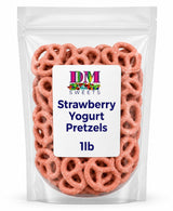 Strawberry Yogurt Covered Pretzels - 1 lb Resealable Bag | Sweet & Crunchy Snack | Fresh Gourmet Pretzel Treats | Perfect for Gifting, Parties