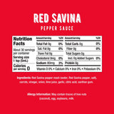 Melinda’s Red Savina Pepper Hot Sauce - Craft Extra Spicy Habanero Hot Sauce - Made with Fresh Ingredients, Red Savina Peppers, Vinegar, Carrot, Onion
