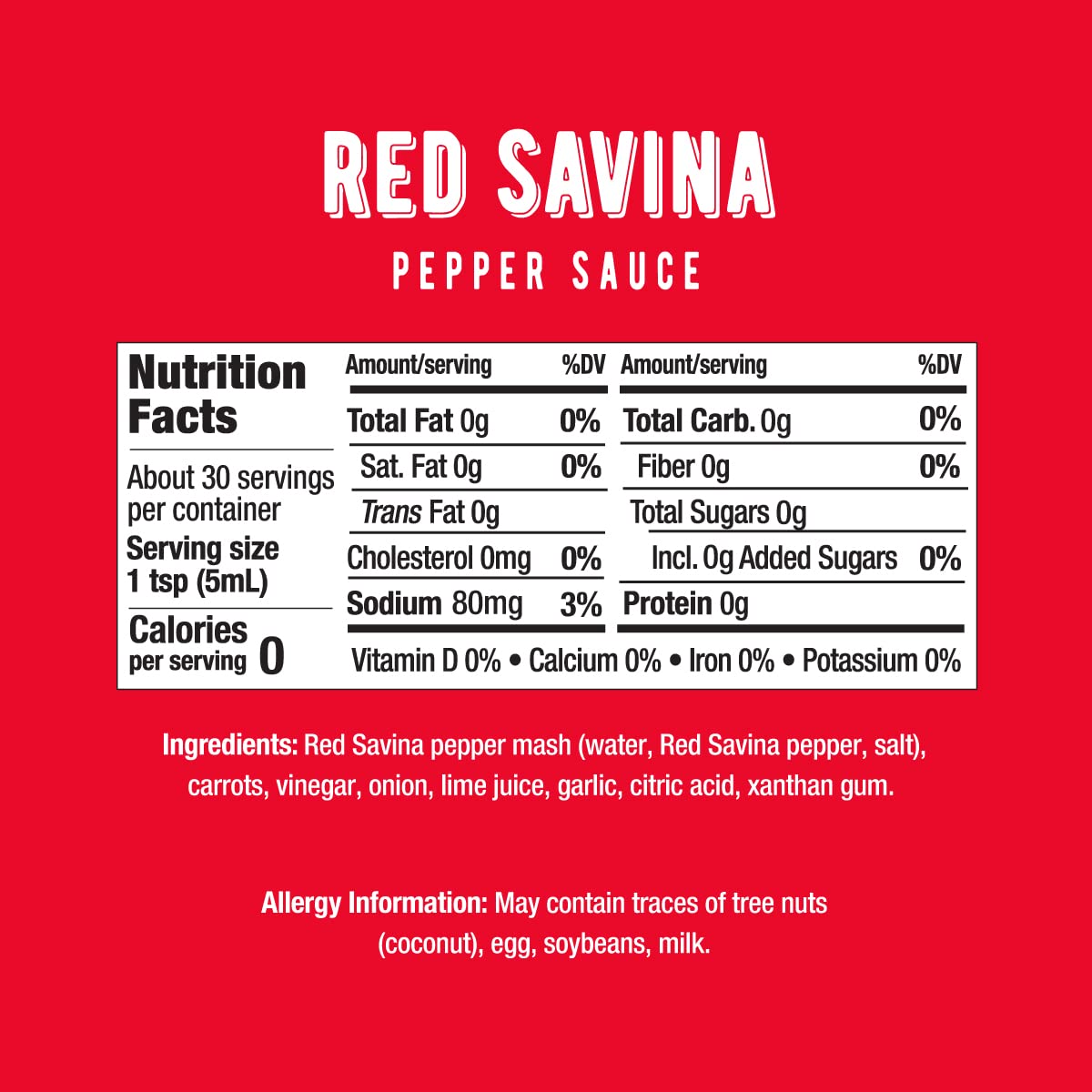 Melinda’s Red Savina Pepper Hot Sauce - Craft Extra Spicy Habanero Hot Sauce - Made with Fresh Ingredients, Red Savina Peppers, Vinegar, Carrot, Onion