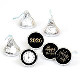 Big Dot of Happiness New Year's Eve - Gold - 2026 New Years Eve Party Round Candy Sticker Favors - Labels Fit Chocolate Candy (1 Sheet of 108)