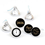 Big Dot of Happiness New Year's Eve - Gold - 2026 New Years Eve Party Round Candy Sticker Favors - Labels Fit Chocolate Candy (1 Sheet of 108)