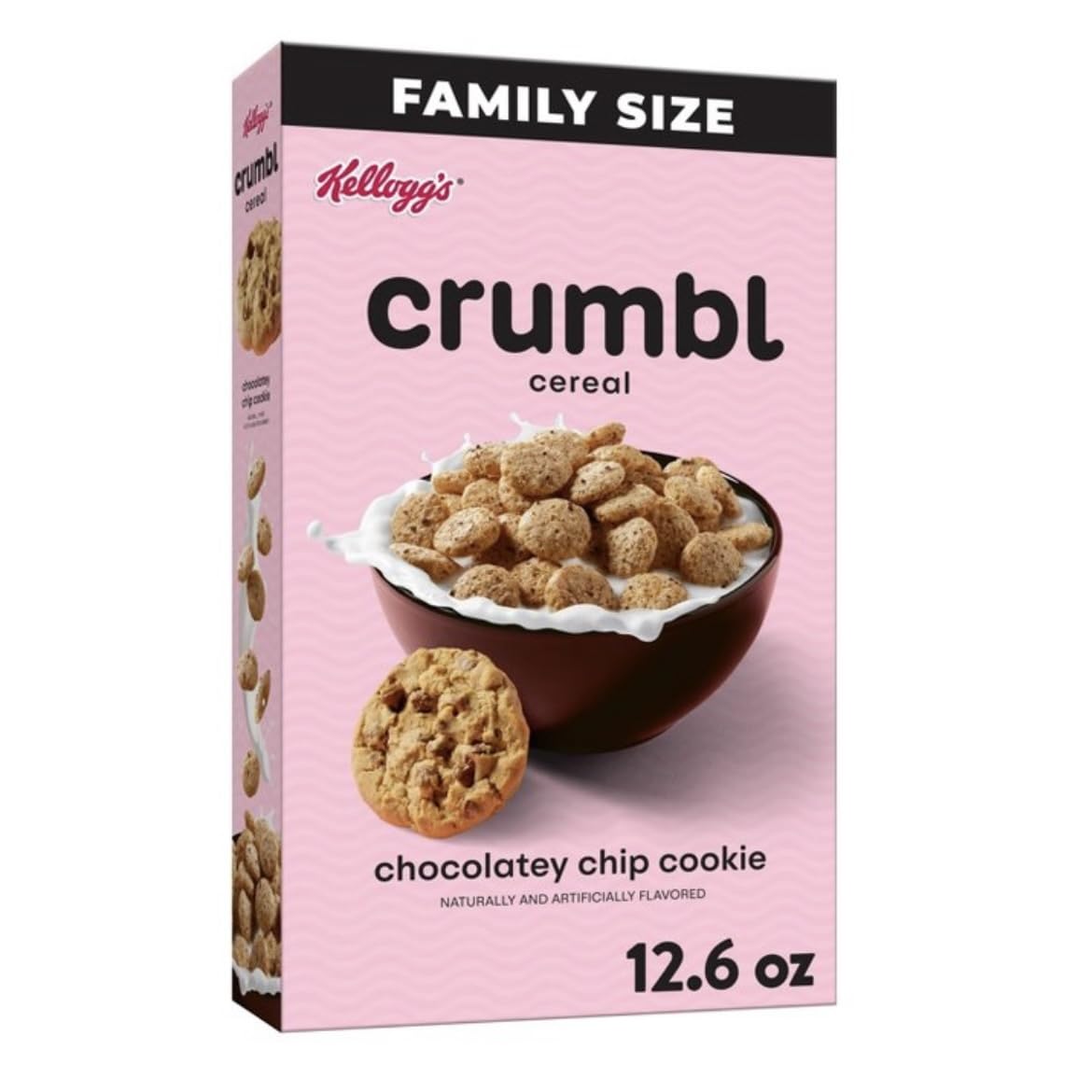CRUMBL Chocolatey Chip Cookie Cereal, Limited Edition Kellogg's Crumble Cookies Cereal, 12.6 Ounce (Pack of 1)