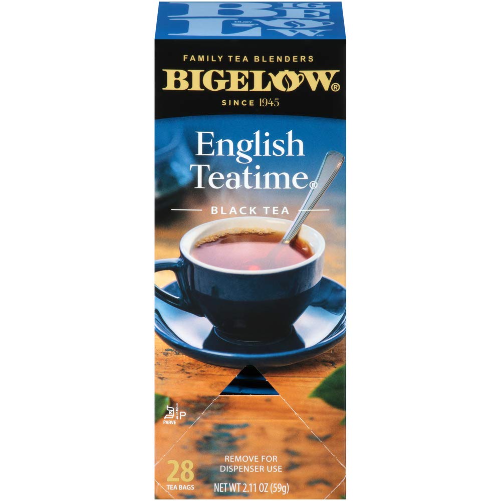 Bigelow English Teatime Tea 28-Count Box (Pack of 1) Full Caffeine Premium Black Tea Bold and Antioxidant-Rich Full Caffeine Black Tea in Foil-Wrapped